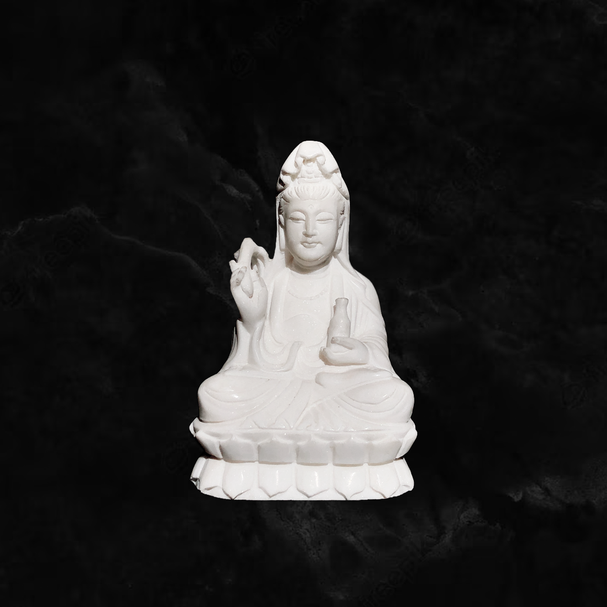 Kuan-Yin sitting on a lotus